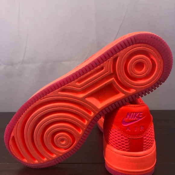 Crimson Orange and Pink Nike AF1 Women’s - Picture 2 of 8
